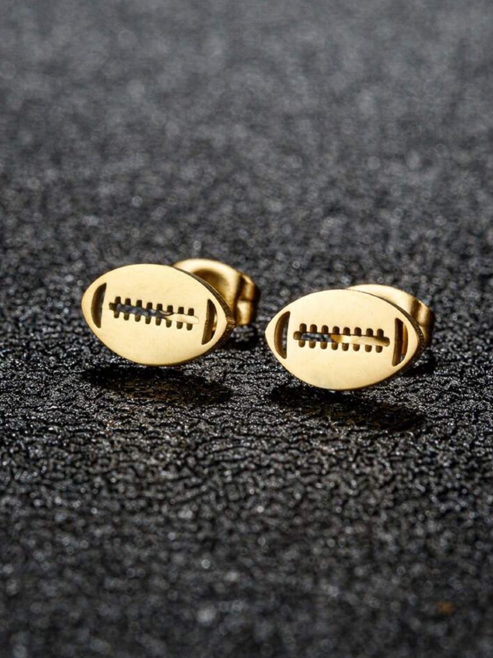 Stud Football Earrings